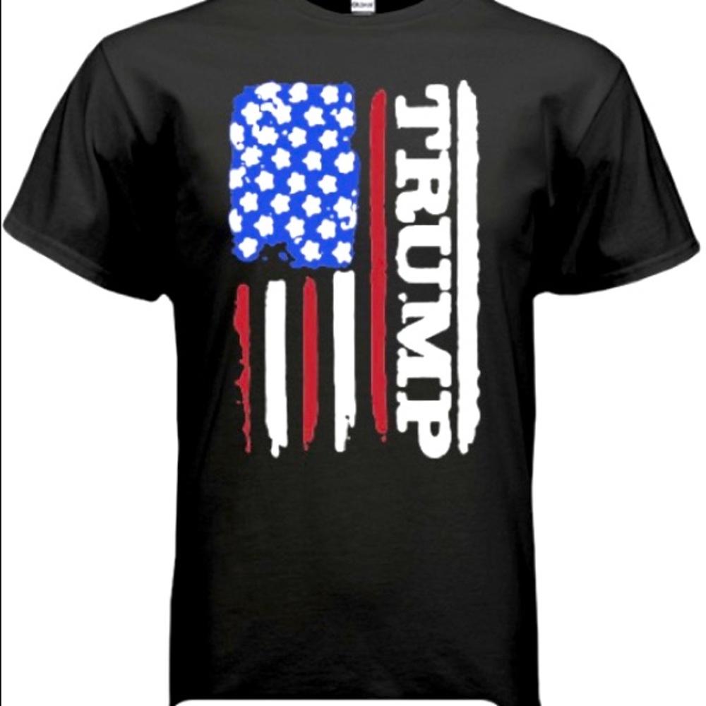 TRUMP & American Flag T-Shirt